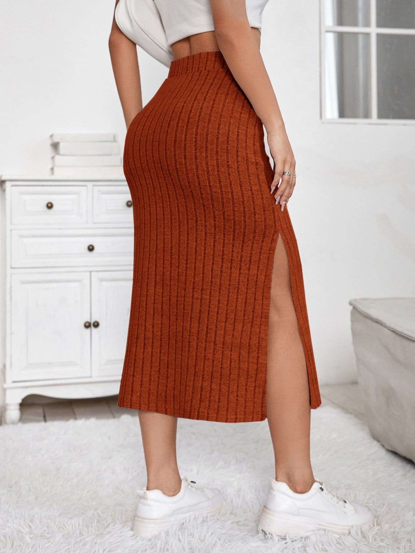 Saia Mezy de Malha - Tiffani Moda Feminina