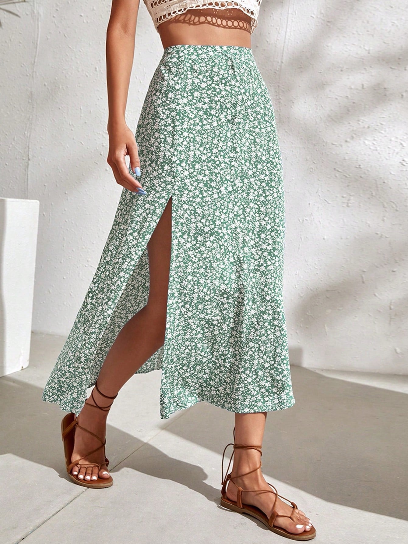 Saia Florzinhas Melly - Tiffani Moda Feminina