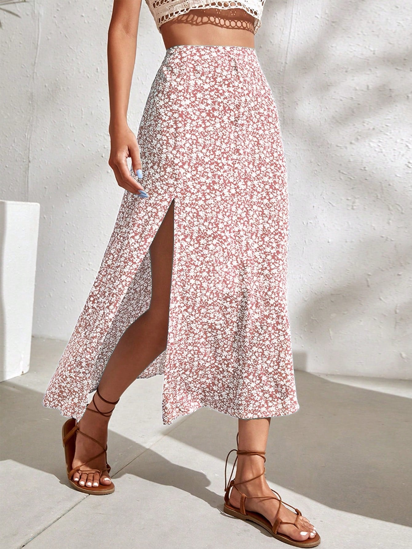 Saia Florzinhas Melly - Tiffani Moda Feminina