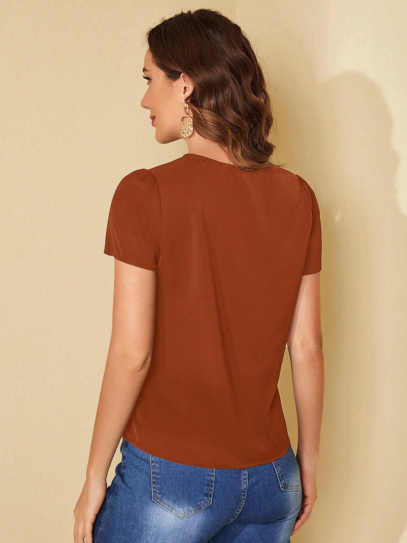 Blusa Pérolas Com manga bufante - Tiffani Moda Feminina