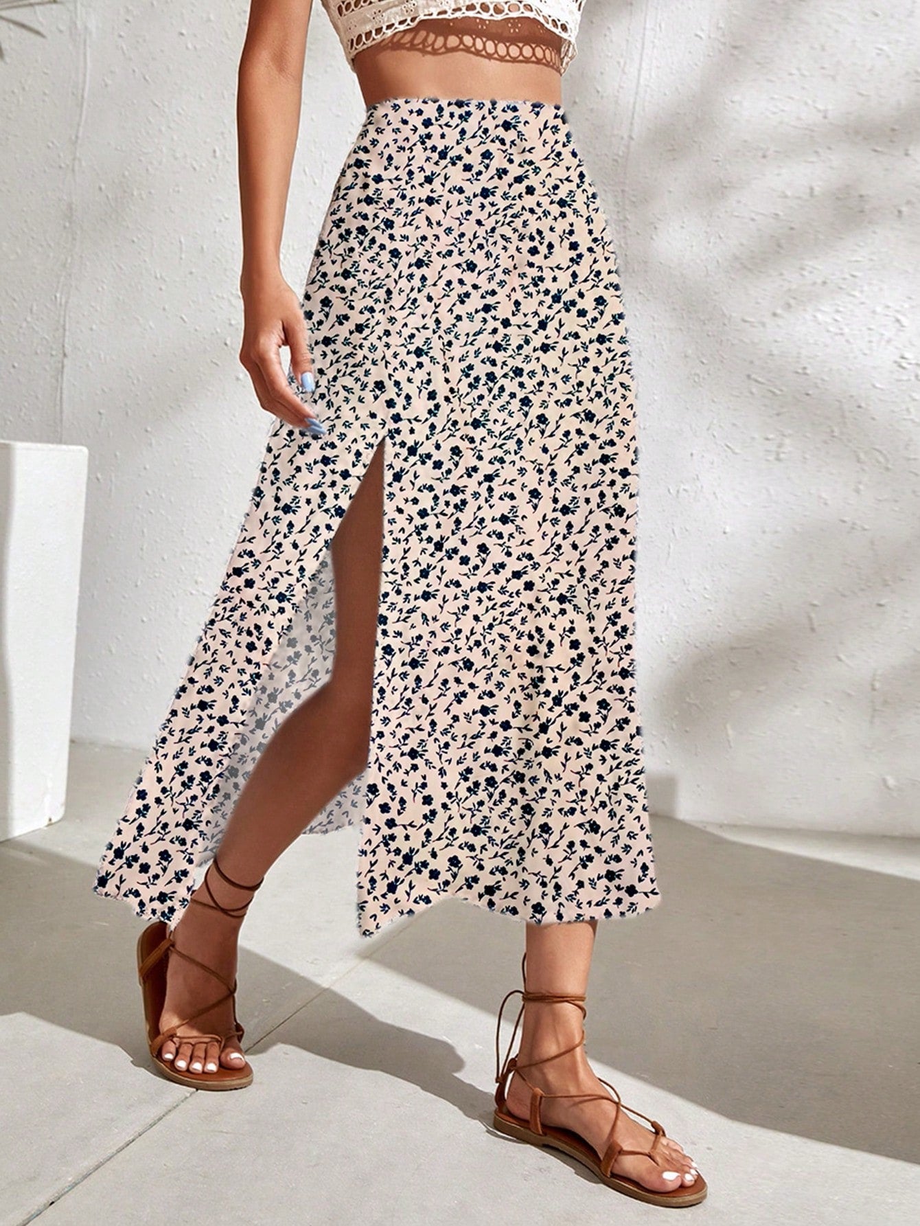 Saia Florzinhas Melly - Tiffani Moda Feminina