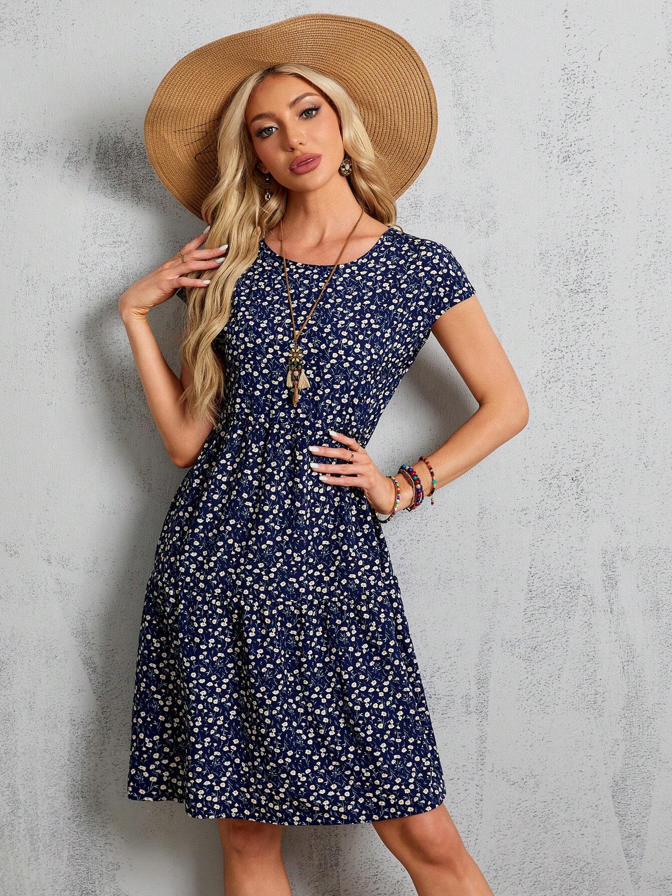 Vestido Bata floral Londres - Tiffani Moda Feminina