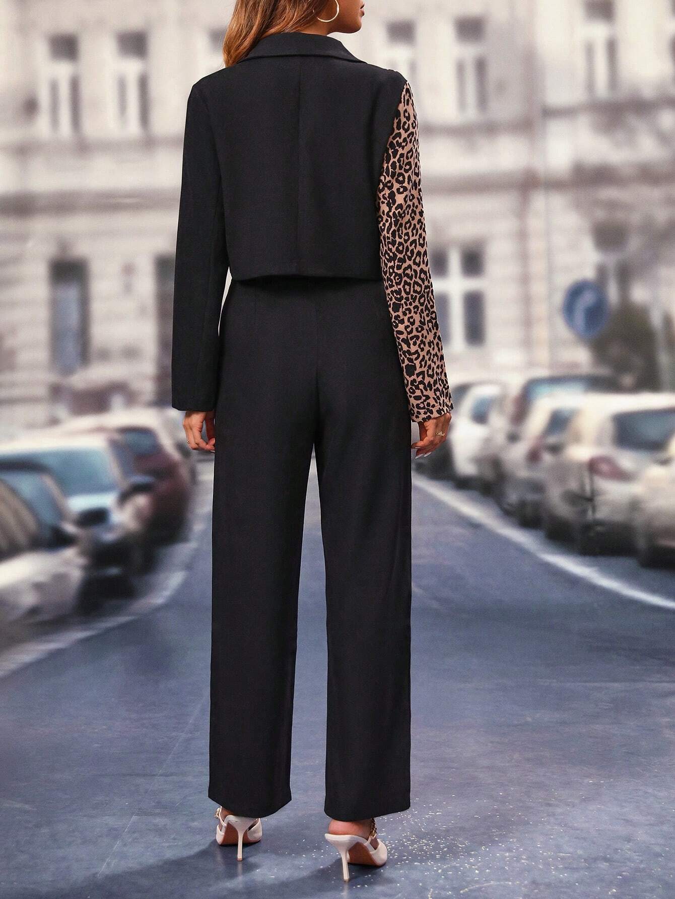 Conjunto Belly Blazer E Calça Com Estampa - Tiffani Moda Feminina