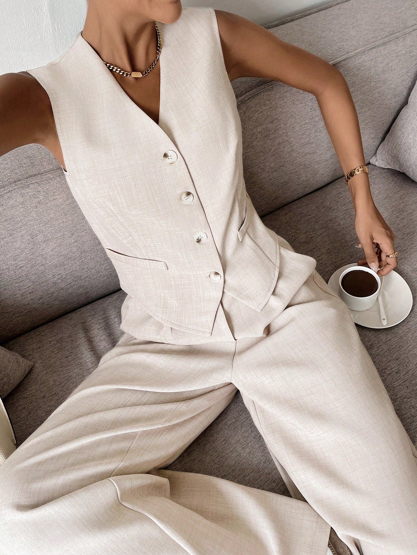 Conjunto Julia Colete e Calça