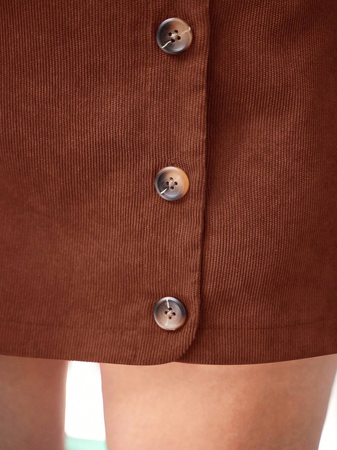 Saia Sofisticação Midi Com Detalhe De Botões Laterais - Tiffani Moda Feminina