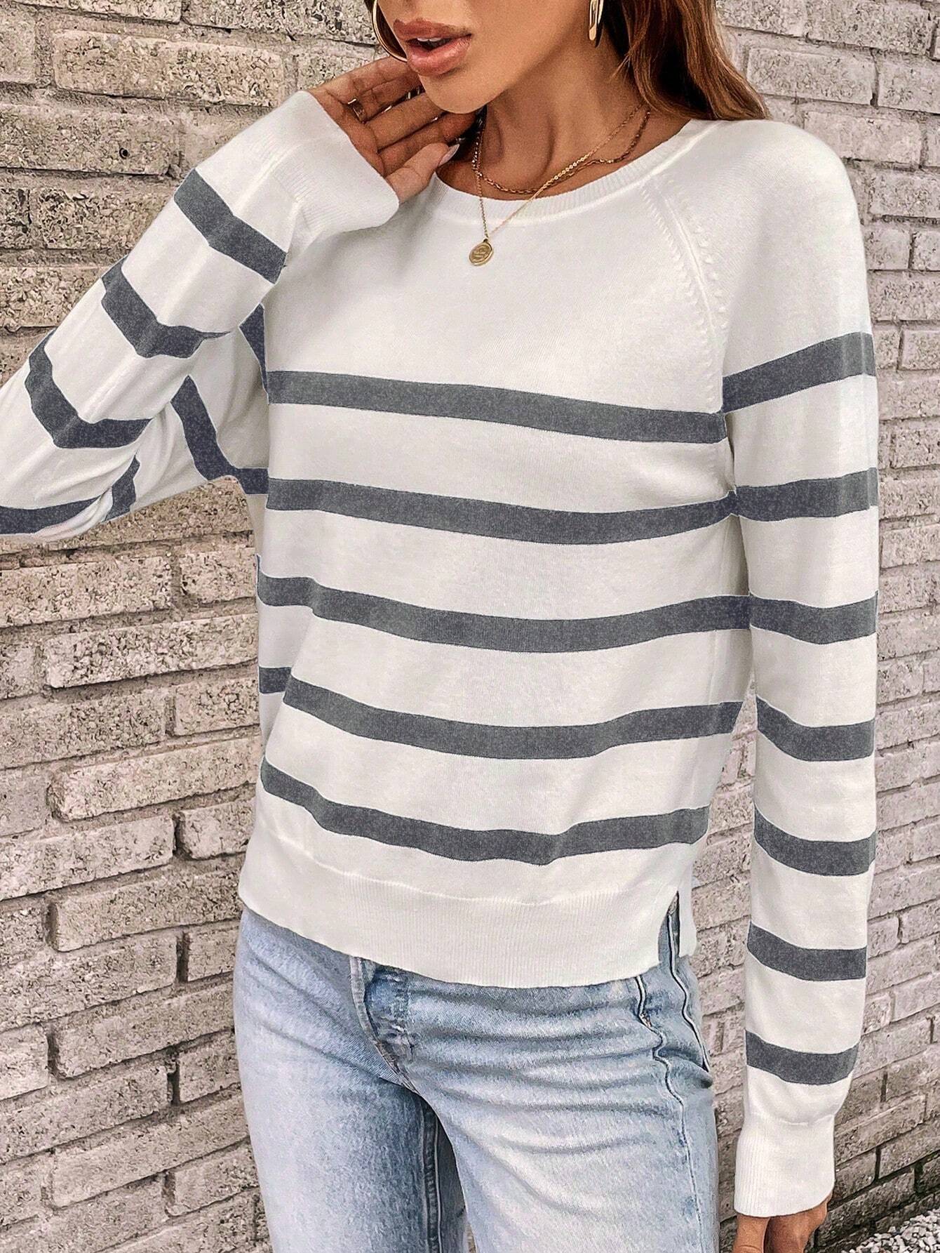 Suéter Prieê Listrado - Tiffani Moda Feminina