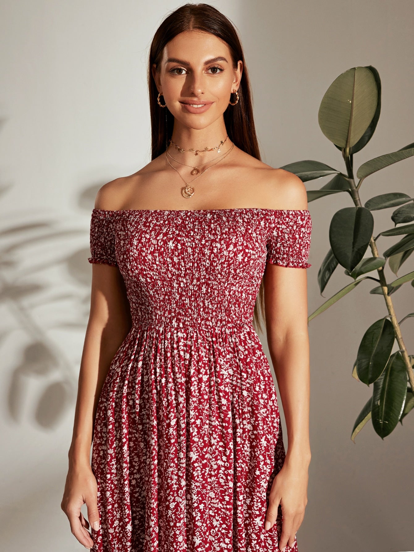Vestido Lexa Floral Abertura Lateral