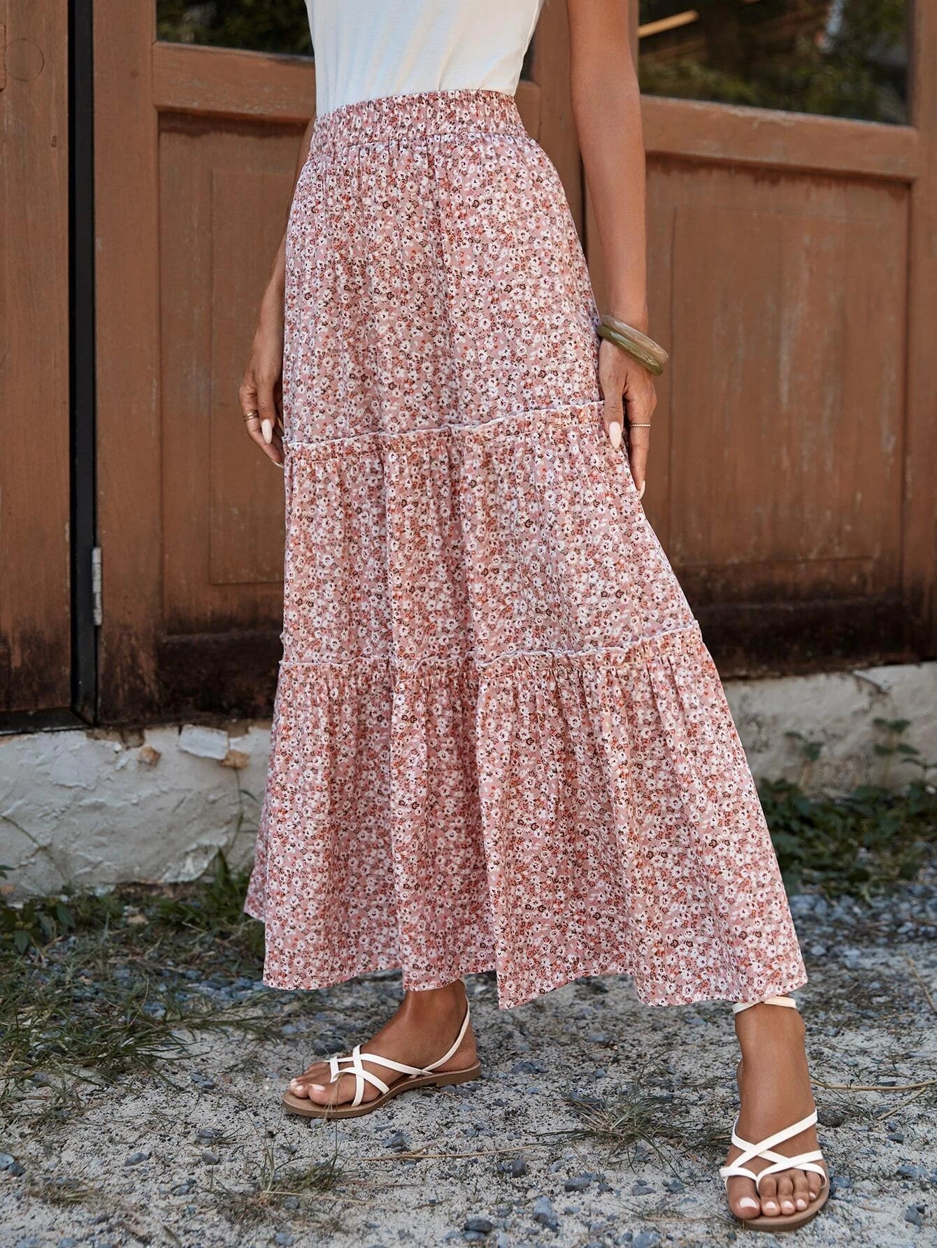 Saias Floral Encantada - Tiffani Moda Feminina