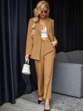 Blazer & calças Larissa com Botão Frontal - Tiffani Moda Feminina