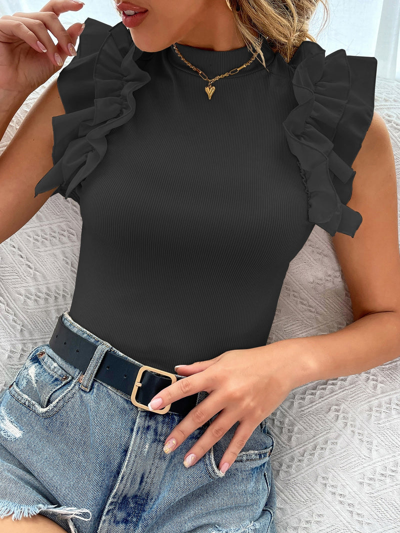 Camiseta Vera Com Babado - Tiffani Moda Feminina