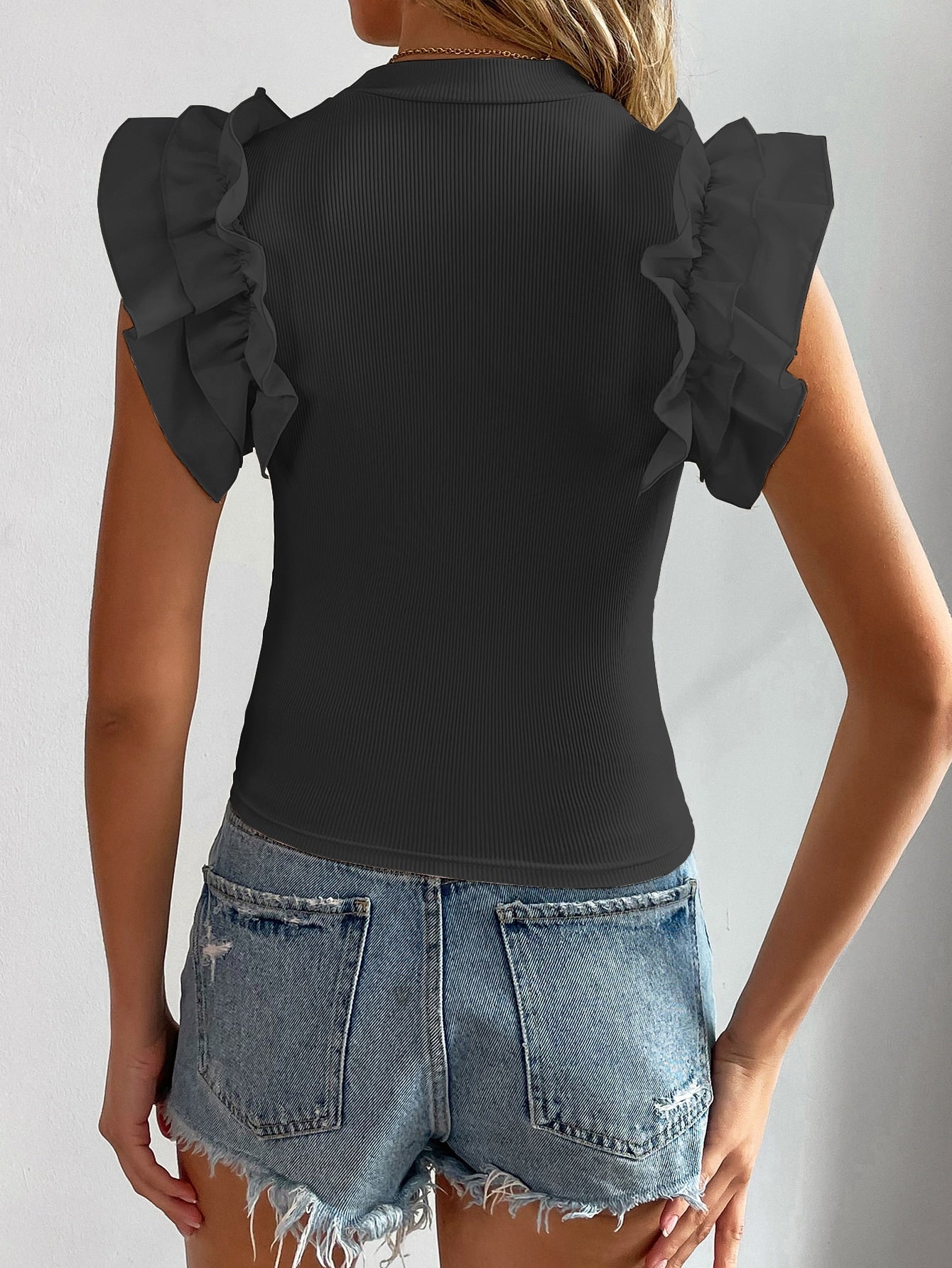 Camiseta Vera Com Babado - Tiffani Moda Feminina