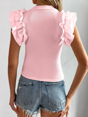Camiseta Vera Com Babado - Tiffani Moda Feminina