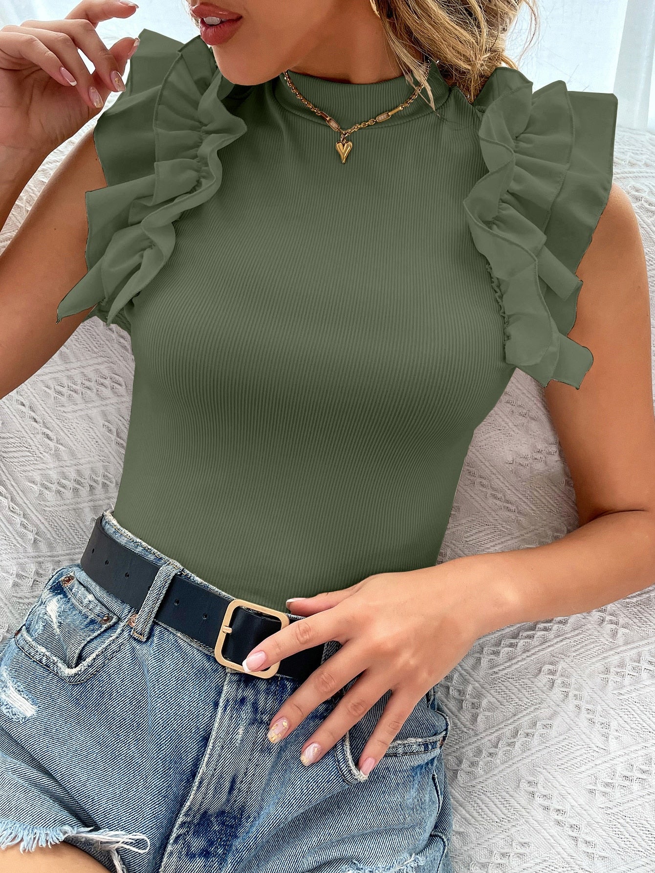 Camiseta Vera Com Babado - Tiffani Moda Feminina