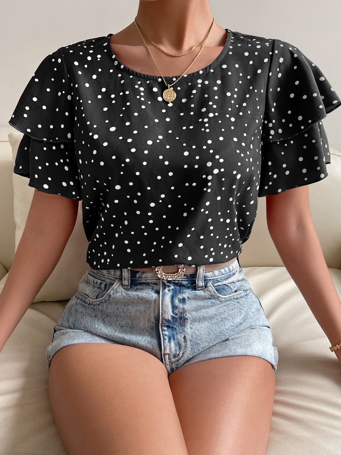 Blusa Fani Com Manga De Borboleta - Tiffani Moda Feminina