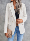 Blazer Julien De Duplo-breasted Com Gola Dobrada - Tiffani Moda Feminina