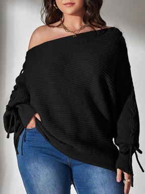 Camisola Fashion ombro Caído Plus Size