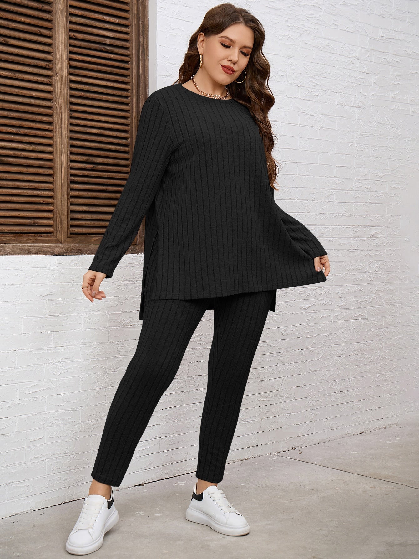 Conjunto Blusa e Calça Legging Plus Size