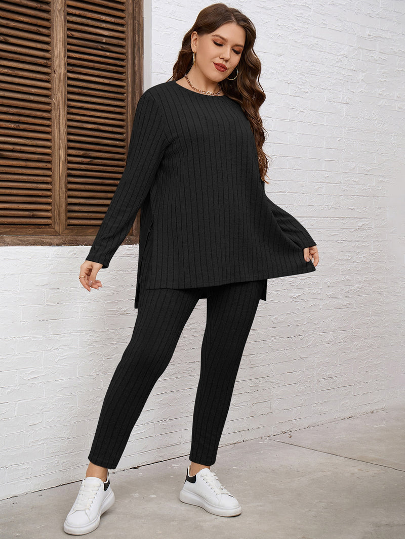 Conjunto Blusa e Calça Legging Plus Size