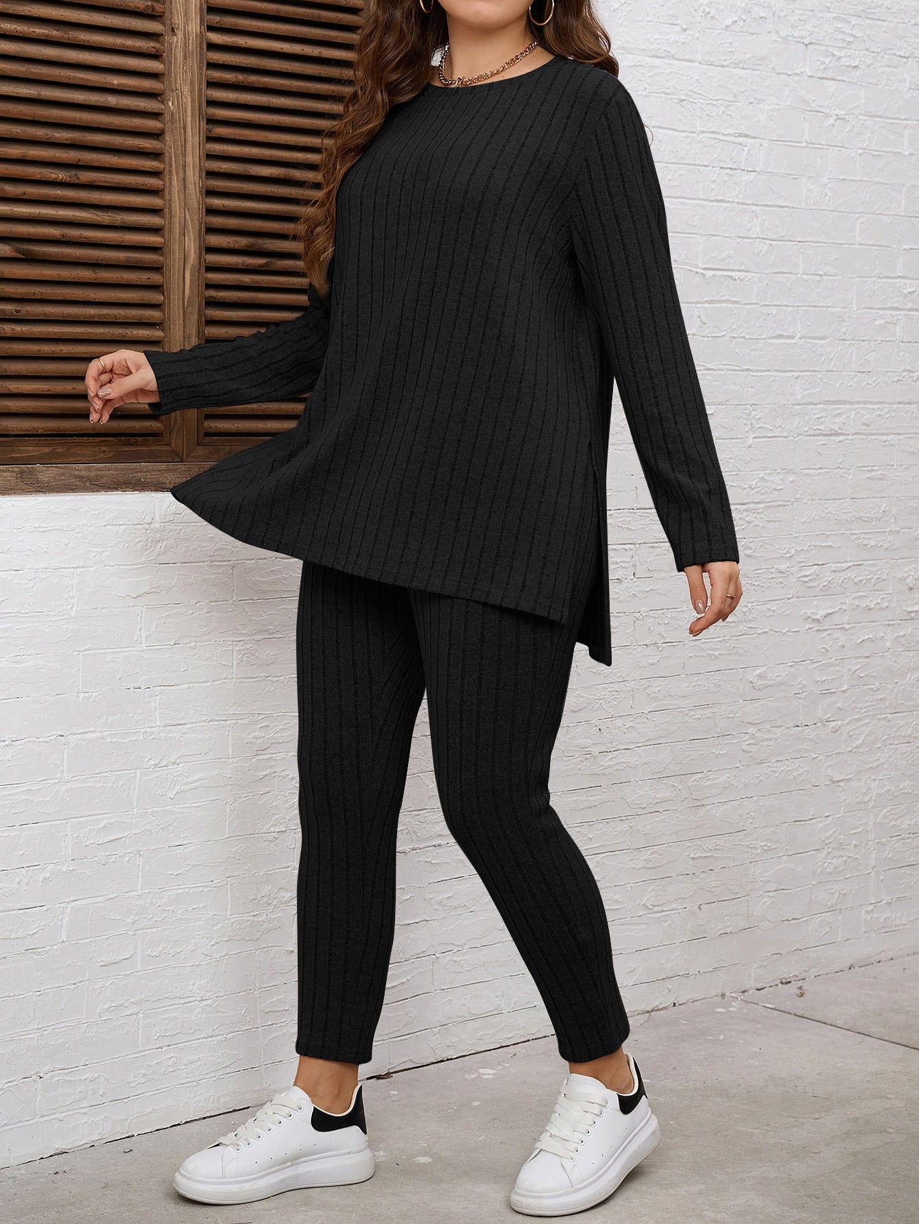 Conjunto Blusa e Calça Legging Plus Size
