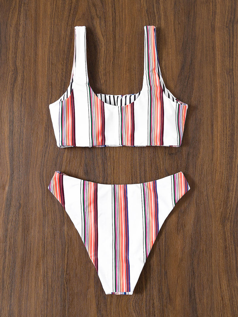 Biquíni Listrado Tiffani - Tiffani Moda Feminina