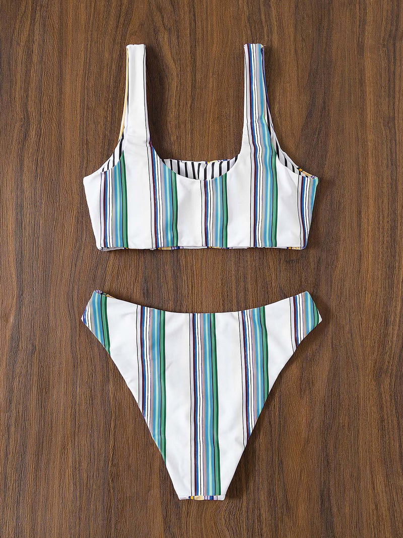 Biquíni Listrado Tiffani - Tiffani Moda Feminina