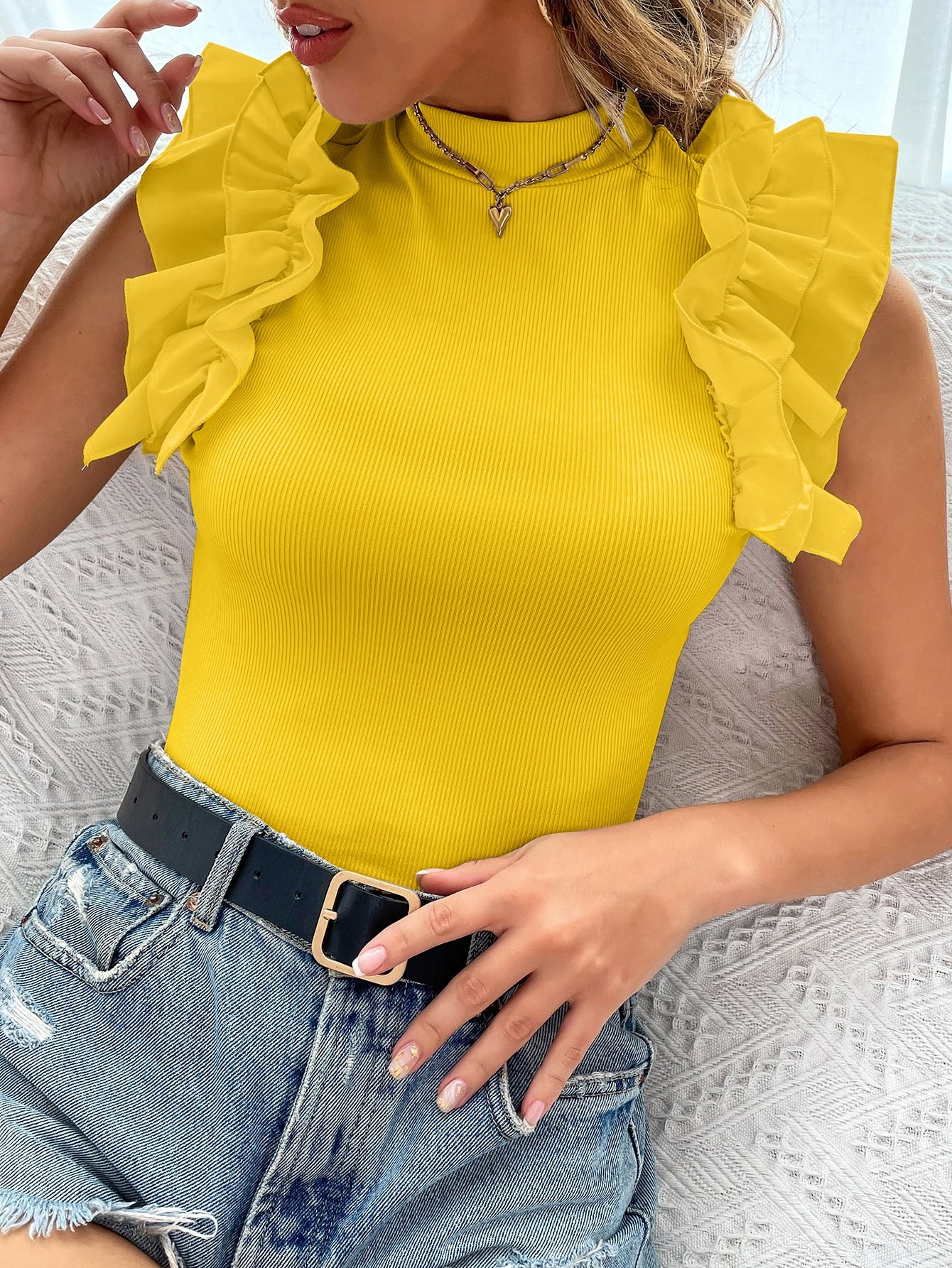 Camiseta Vera Com Babado - Tiffani Moda Feminina