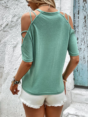 Camiseta Casual Chic De Alça - Tiffani Moda Feminina