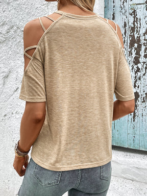 Camiseta Casual Chic De Alça - Tiffani Moda Feminina