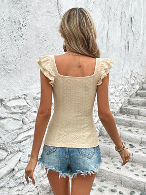 Camiseta Lila Bel Bainha Com Babados - Tiffani Moda Feminina