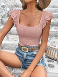 Camiseta Lila Bel Bainha Com Babados - Tiffani Moda Feminina