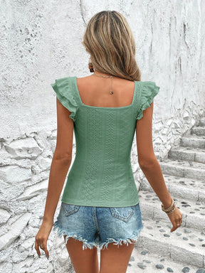 Camiseta Lila Bel Bainha Com Babados - Tiffani Moda Feminina