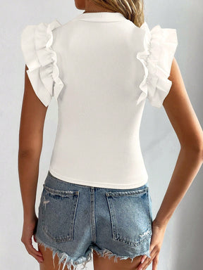 Camiseta Vera Com Babado - Tiffani Moda Feminina