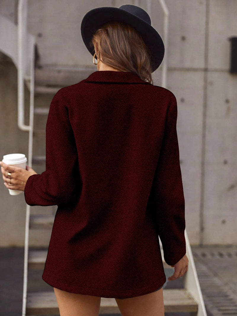 Sobretudos Francy Gola Lapela Trespassado - Tiffani Moda Feminina