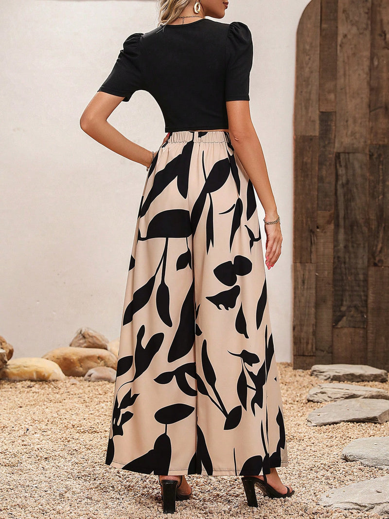 Conjunto Blusa e calça Florlaly - Tiffani Moda Feminina