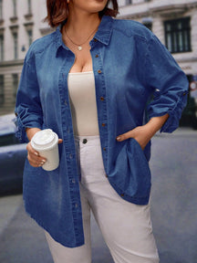 Blusa Jeans Jannine Plus Size