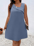 Vestido Myaa Plus Size Gola Assimétrica - Tiffani Moda Feminina