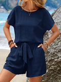 Conjunto Primavera Blusa & Shorts de cintura - Tiffani Moda Feminina
