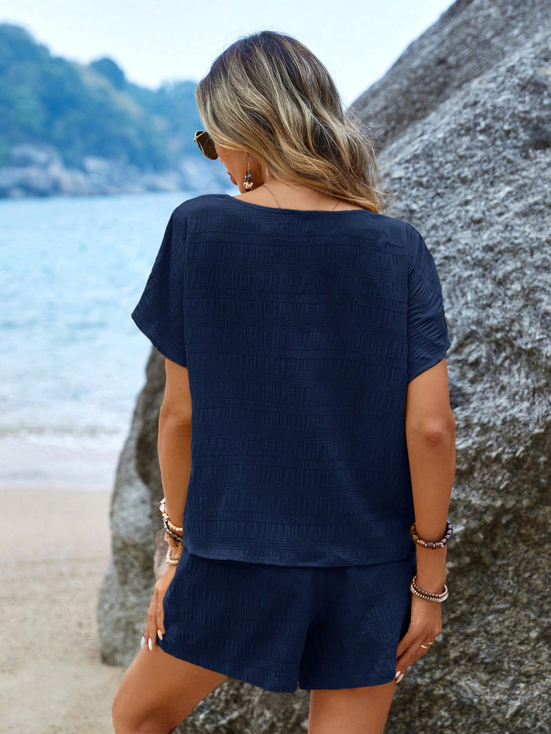 Conjunto Primavera Blusa & Shorts de cintura - Tiffani Moda Feminina