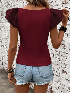 Camiseta Classi Manga De Borboleta - Tiffani Moda Feminina