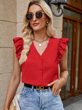 Camisa Clasi Fernanda Mangas com Babados - Tiffani Moda Feminina