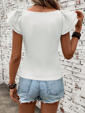 Camiseta Classi Manga De Borboleta - Tiffani Moda Feminina