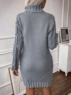Vestido De Tricô Beatriz Gola Alta