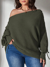 Camisola Fashion ombro Caído Plus Size