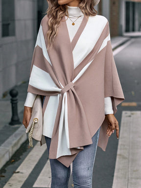 Cardigan Clasi Dois Tons Manga De Asa De Morcego