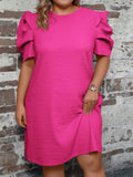 Vestido Lilian Plus-Size Manga Bufante - Tiffani Moda Feminina