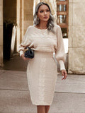 Vestido Brunna De Tricô Manga Lanterna