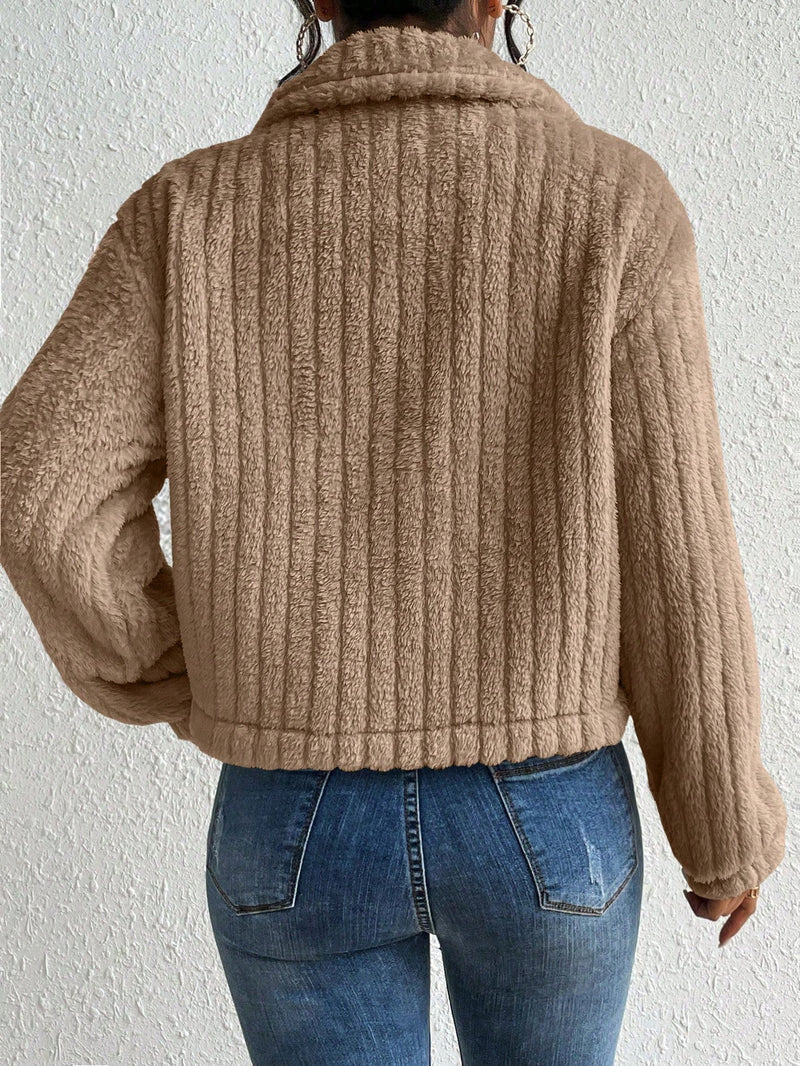 Jaqueta Monier de Pelúcia - Tiffani Moda Feminina