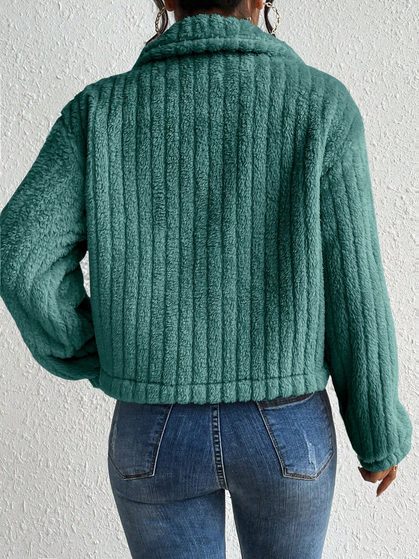 Jaqueta Monier de Pelúcia - Tiffani Moda Feminina