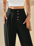Calça Alfaiataria Francy Plissado Cintura Alta - Tiffani Moda Feminina