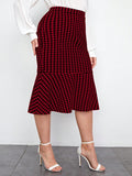 Saia Lunna Clasi Xadrez - Tiffani Moda Feminina